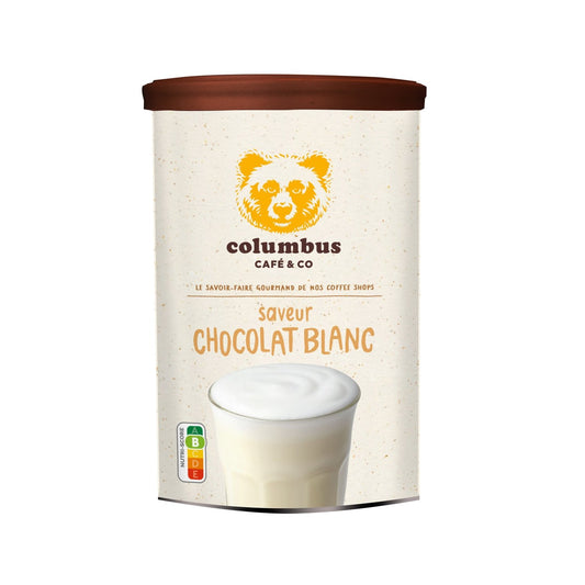 Poudre de Chocolat Blanc COLUMBUS la boite de 350g