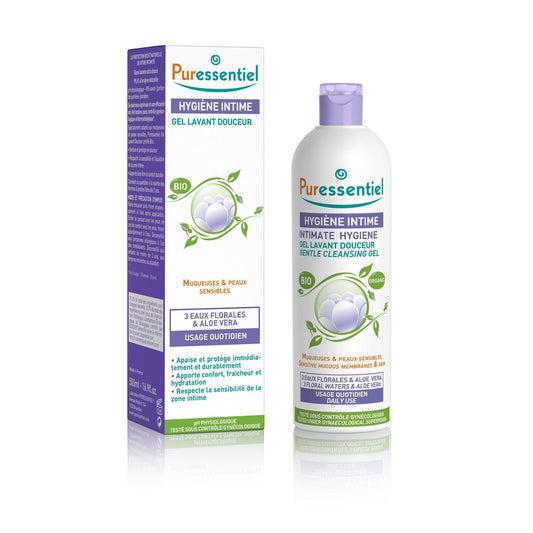 Gel Intime aux 3 Eaux Florales & Aloe Vera Bio PURESSENTIEL le flacon de 500mL