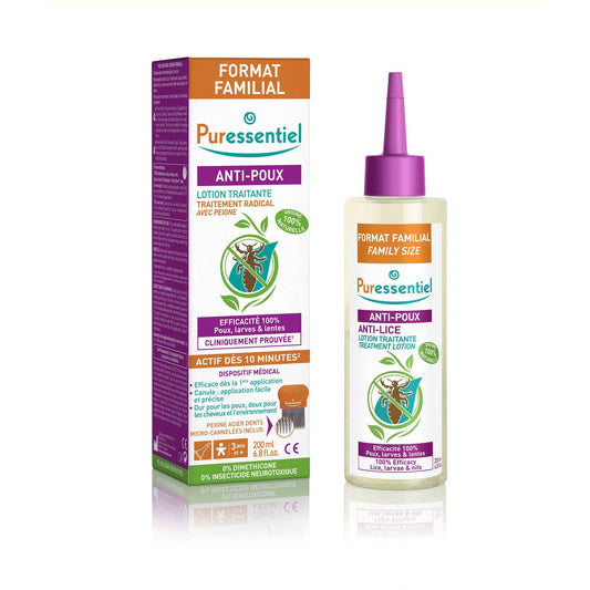 Lotion Anti-Poux aux Huiles Essentielles PURESSENTIEL le flacon de 200mL