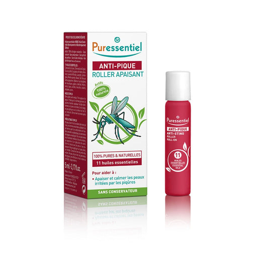 Anti-Moustiques Roll-On Apaisant 11 Huiles Essentielles Bio PURESSENTIEL le roll-on de 5mL