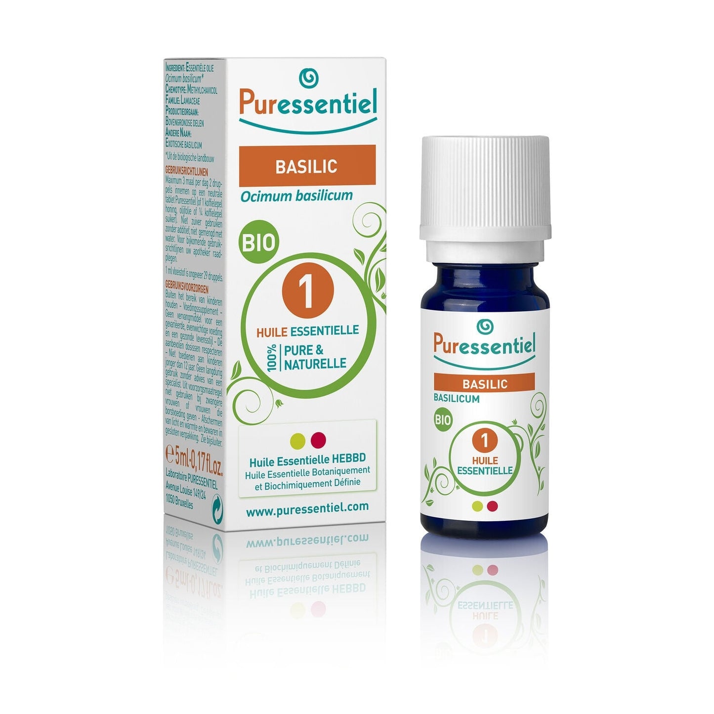 Huile essentielle Basilic Exotique 100% Pure et Biologique PURESSENTIEL 