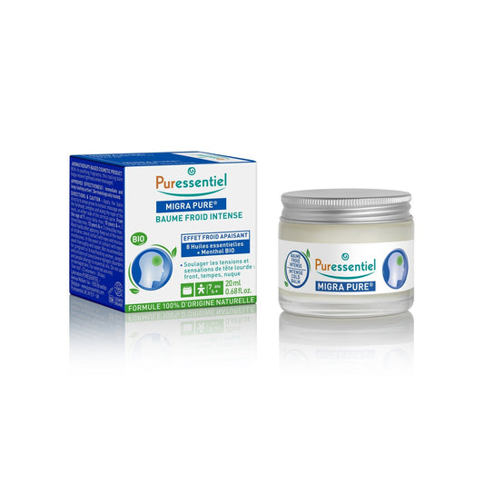 Baume Froid Intense Apaisant aux Huiles Essentielles Origine Naturelle Bio Migra Pure PURESSENTIEL