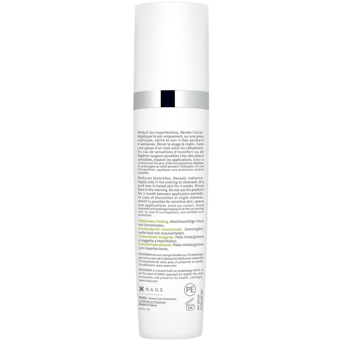 Peeling Nuit Peaux Mixtes à Grasses Anti-Imperfections Concentré Lissant Sébium Night Peel BIODERMA 