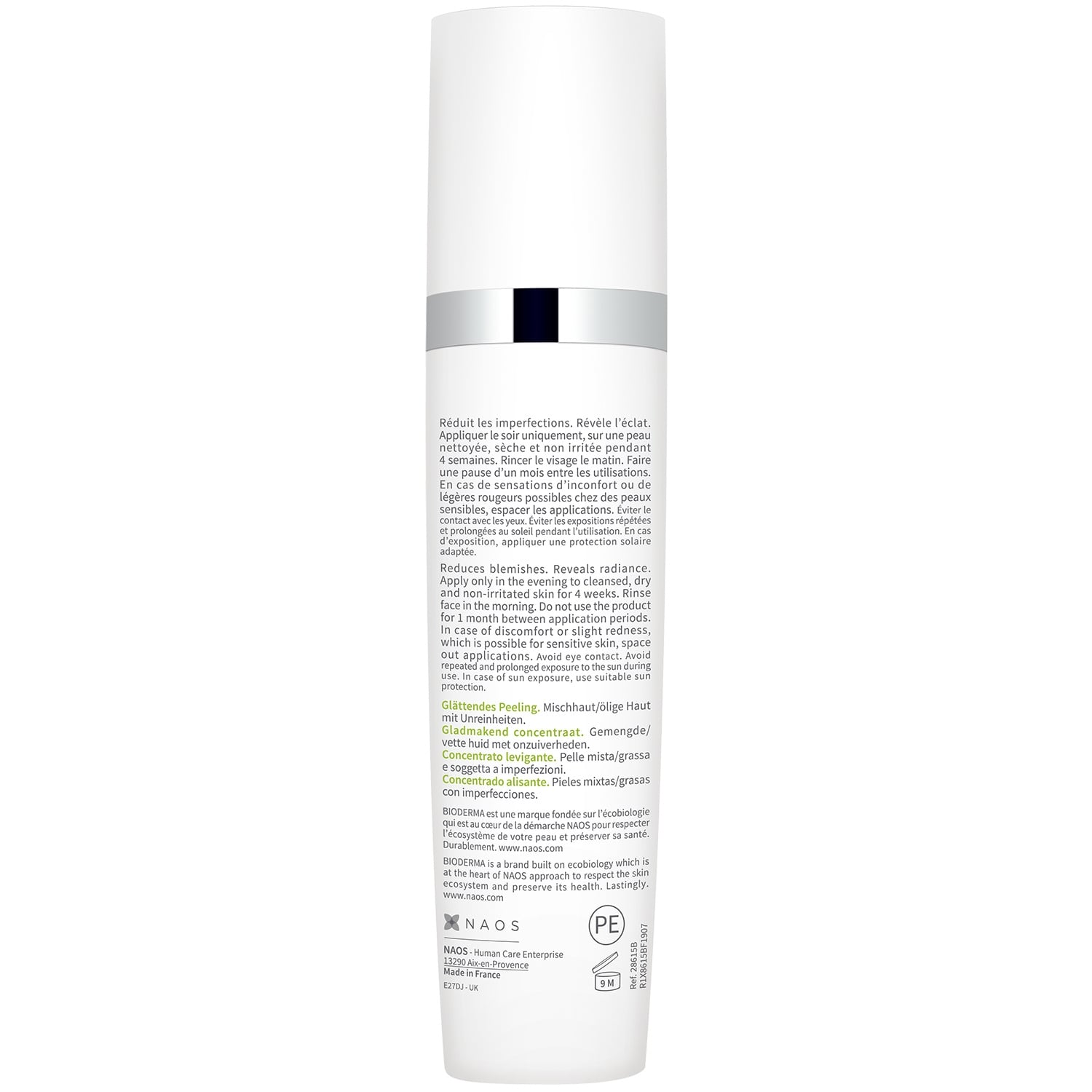 Peeling Nuit Peaux Mixtes à Grasses Anti-Imperfections Concentré Lissant Sébium Night Peel BIODERMA 