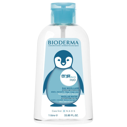 Eau Nettoyante Bébé Micellaire H2O BIODERMA la pompe d'1L