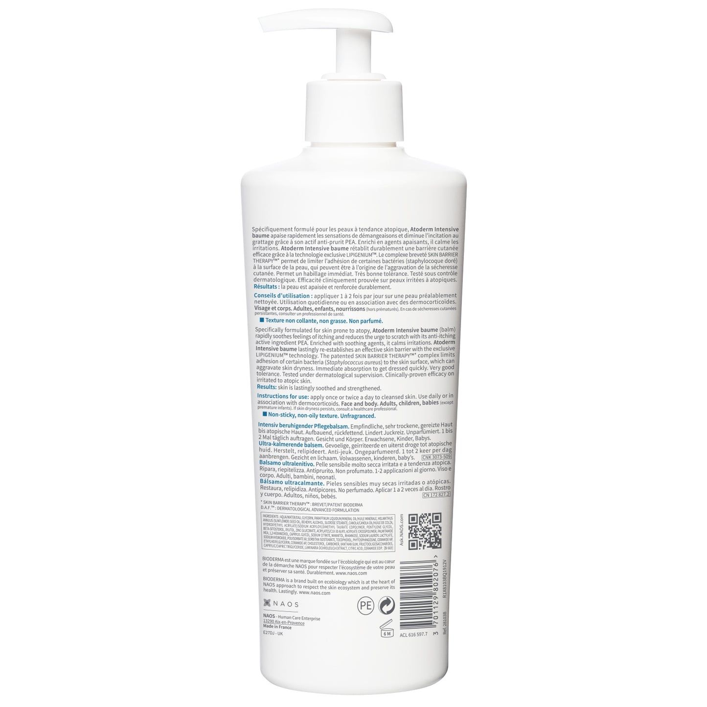 Baume Corps Anti-Démangeaisons Irritations Peaux à Tendance Atopique BIODERMA