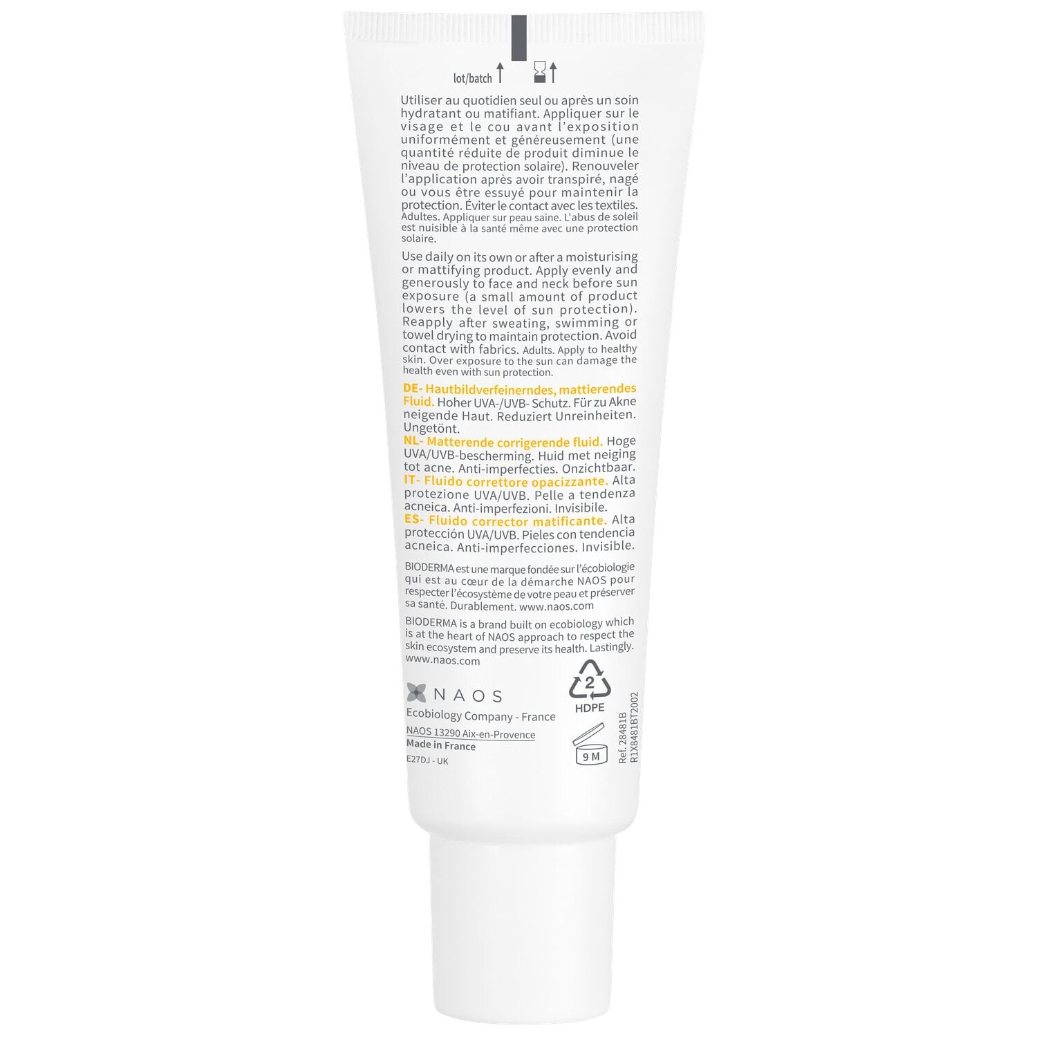 Crème solaire Visage Matifiante Anti-imperfections Spf30 Photoderm AKN Mat BIODERMA 