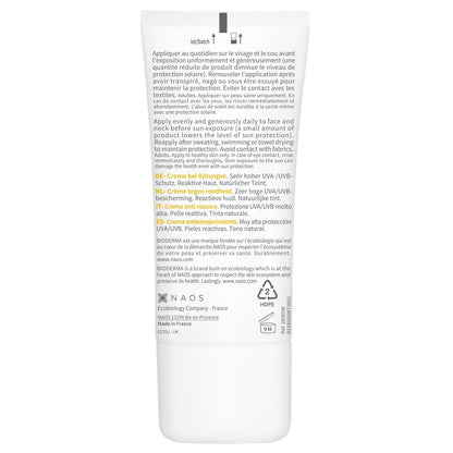 Crème solaire Visage Peau Réactive Spf 50+ Teinté Anti-rougeurs Photoderm AR BIODERMA 