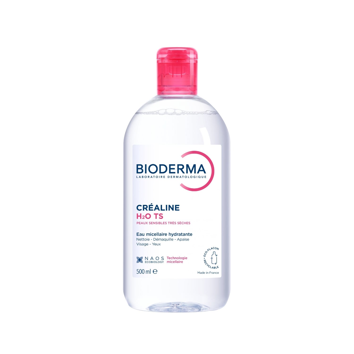 Eau micellaire Visage Yeux Peau Sensible Démaquillante Apaisante Créaline H2O BIODERMA 