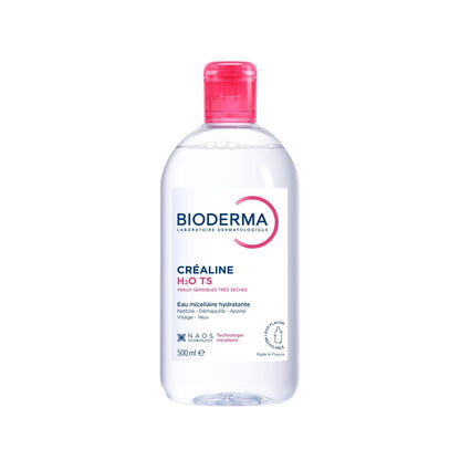 Eau micellaire Visage Yeux Peau Sensible Démaquillante Apaisante Créaline H2O BIODERMA 