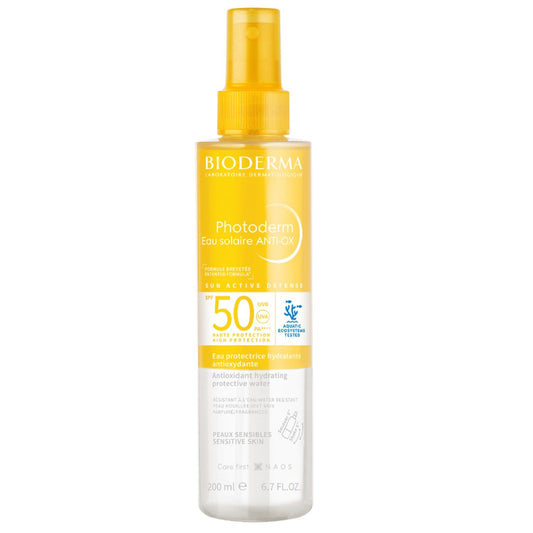 Eau Solaire Visage Corps et Cheveux Anti-Oxydante Protège du Vieillissement Cutané et Hydrate Spf 50 BIODERMA le flacon de 200mL