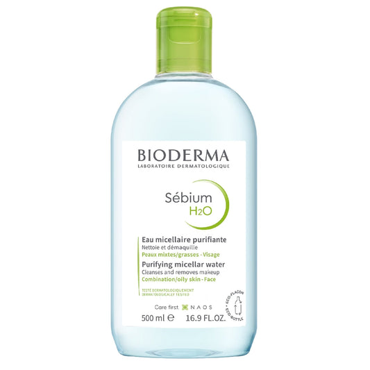 Eau micellaire Visage Peau Mixte à Grasse Nettoyante Purifiante Sébium H2O BIODERMA 