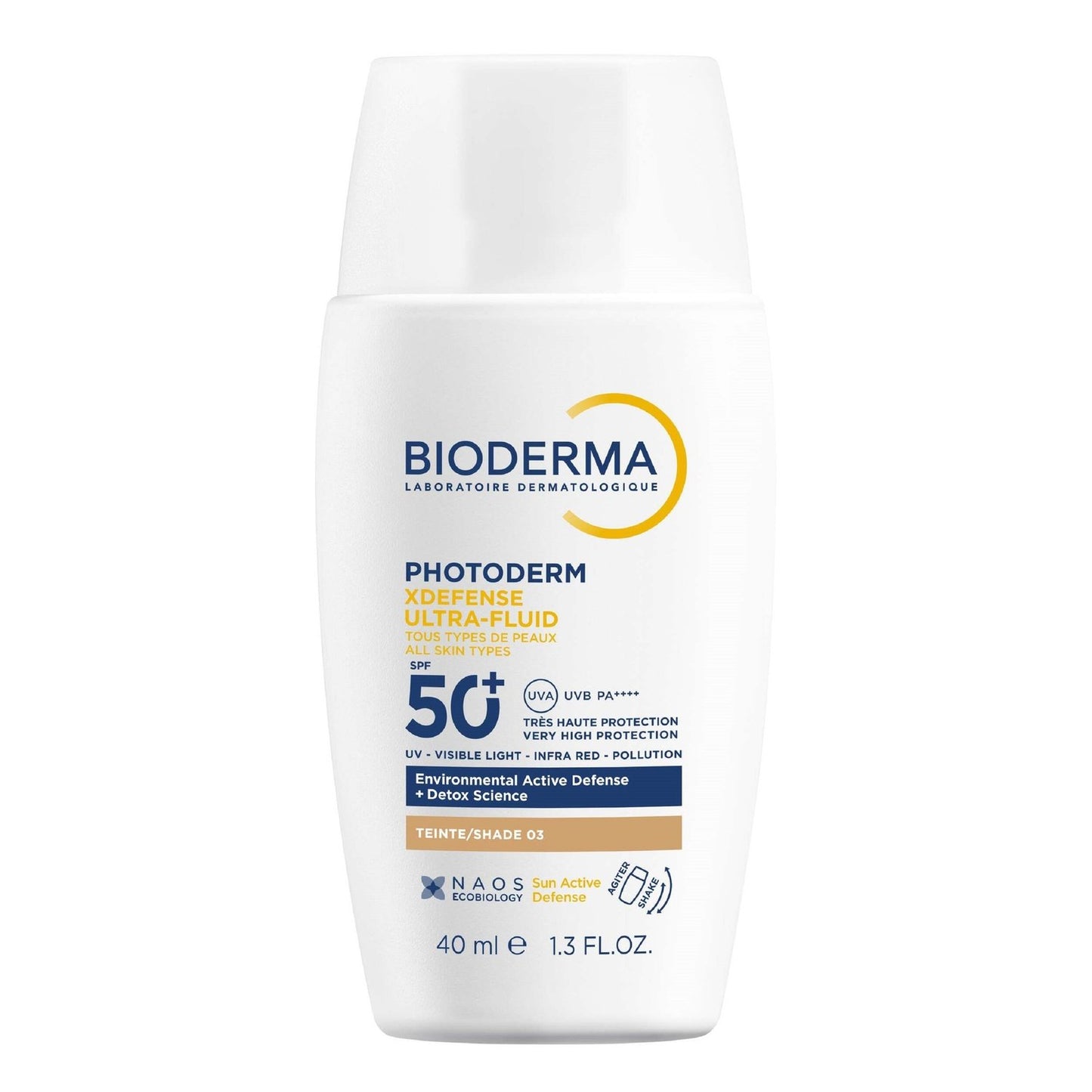 Crème Solaire Teinté Visage Spf 50+ Ultra Fluide BIODERMA le flacon de 40mL