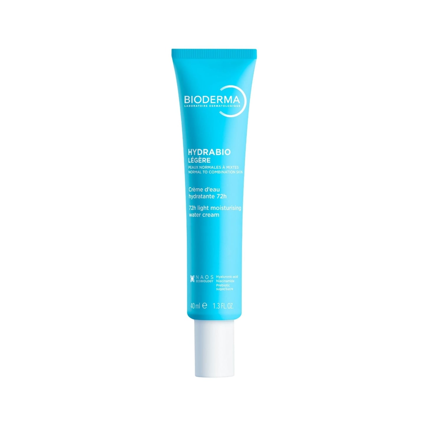 Crème Crème d'Eau Hydratante 72h Visage Peaux Normales et Mixtes Acide Hyaluronique Non Grasse Non Collante Hydrabio Légère BIODERMA 