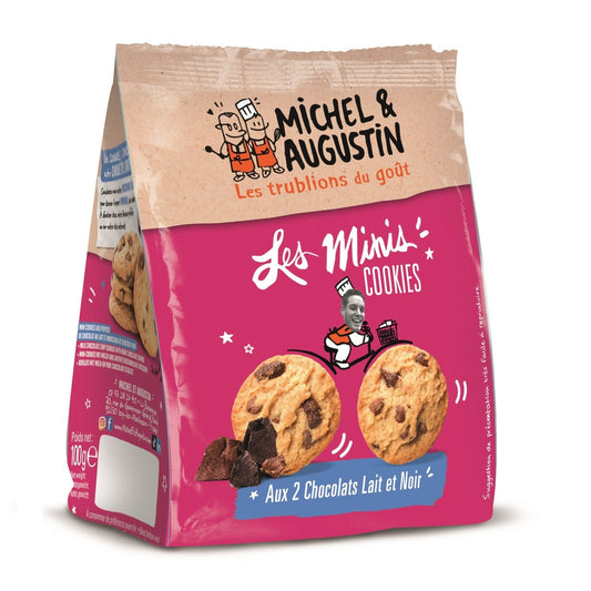Biscuit Mini Cookies 2 Chocolats MICHEL ET AUGUSTIN le sachet de 100g