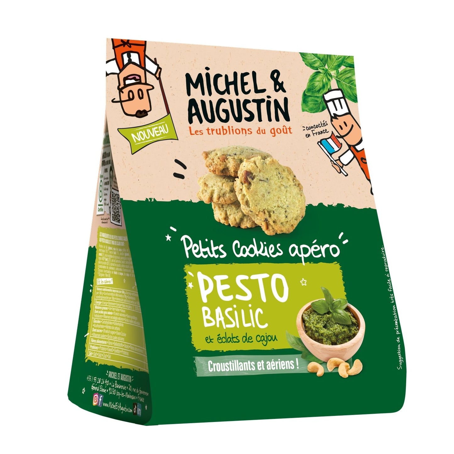 Small Basil Pesto Cookies MICHEL ET AUGUSTIN