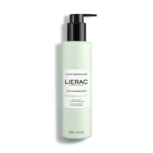 Lait Démaquillant Visage Tous Types de Peau Démaquillant Hydratant Complexe Prébiotiques LIERAC le flacon de 200mL