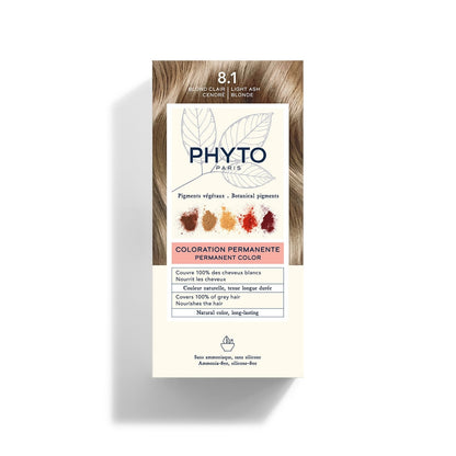 Coloration Permanente 8.1 Blond Clair Cendré Sans Ammoniaque Longue Durée Color PHYTO 
