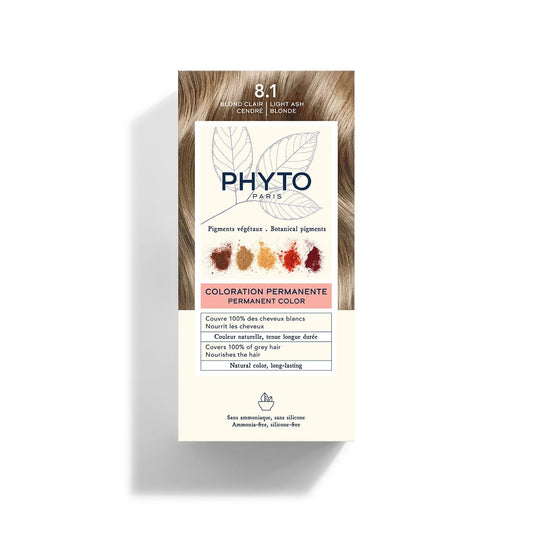 Coloration Permanente 8.1 Blond Clair Cendré Sans Ammoniaque Longue Durée Color PHYTO 