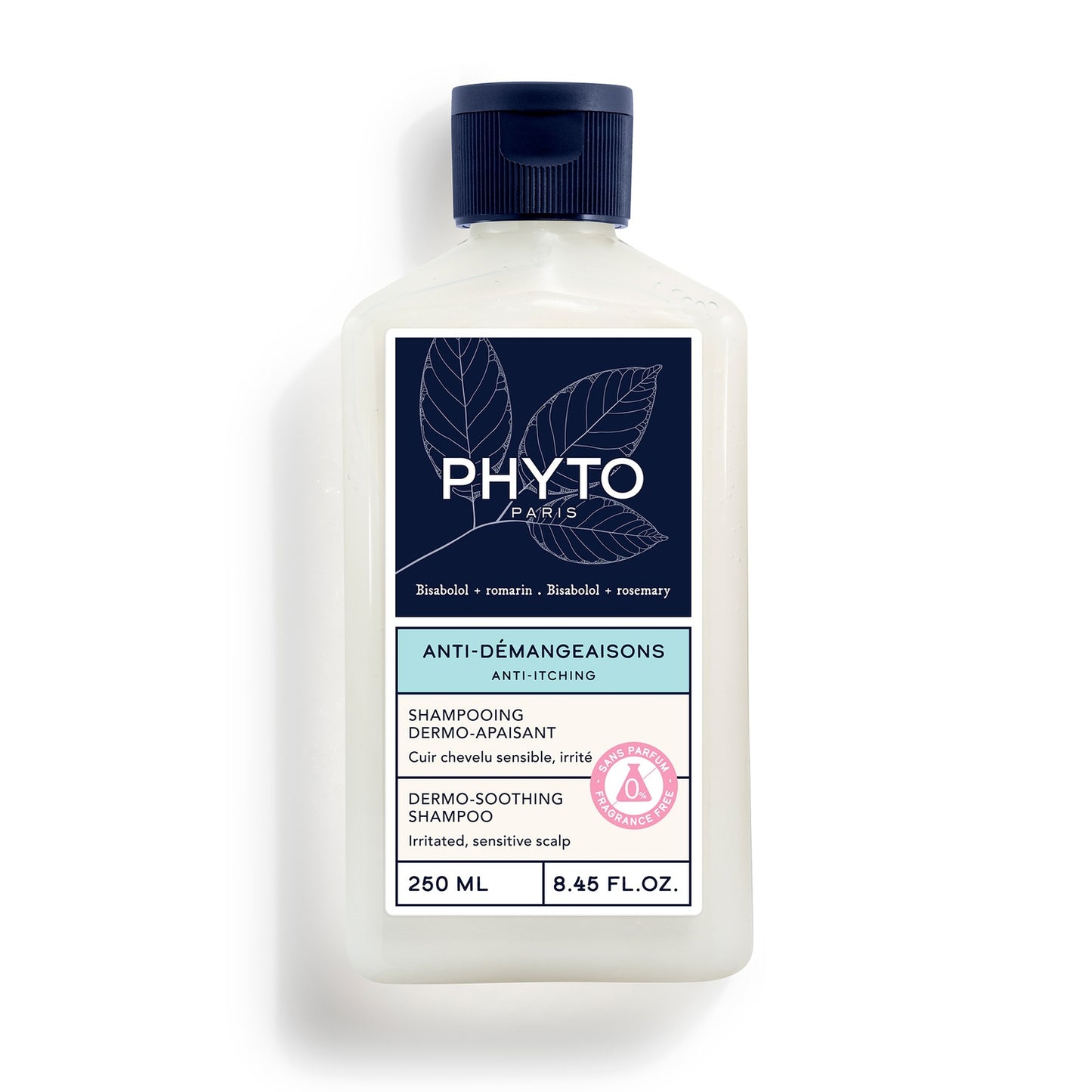 Shampoing Anti-démangeaisons Dermo Apaisant Cuir Chevelu Sensible Irrité et Sec PHYTO 
