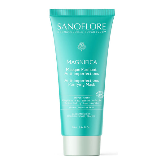 Masque Visage Peaux Mixtes à Grasses Anti-Imperfections Purifiant Bio SANOFLORE le flacon de 75mL