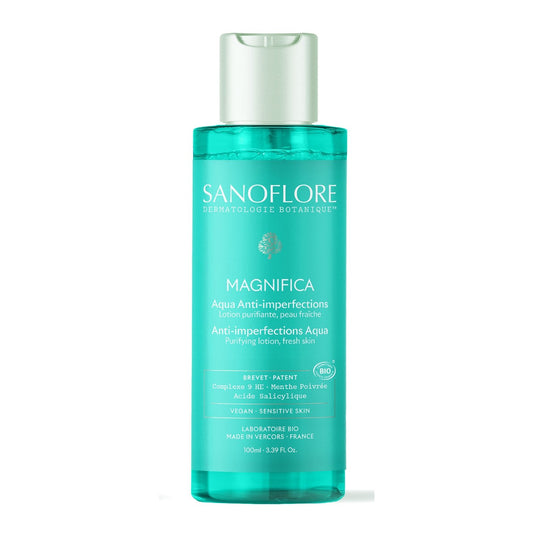 Lotion Peaux Normales Mixtes et Grasses à Tendance Acnéique Anti-Imperfections Aqua Magnifica SANOFLORE le flacon de 100mL
