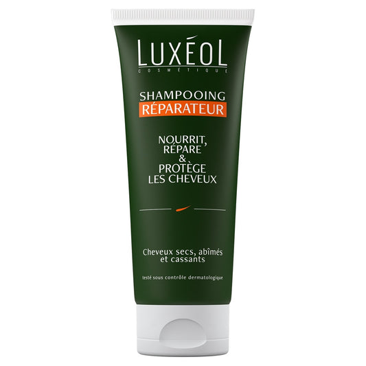 Shampoing Réparateur Cheveux Secs Abîmés Cassants Kératine Karité et Provitamine B5 LUXEOL le tube de 200mL