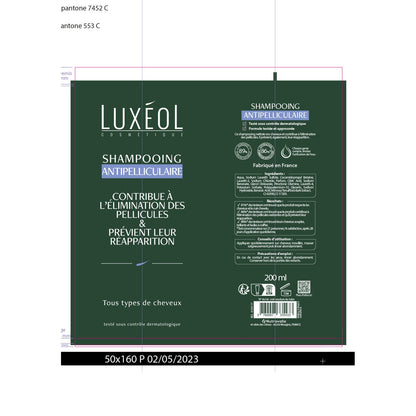 Shampoing Cheveux Gras Purifiant Assainissant Anti-regraissement LUXEOL 