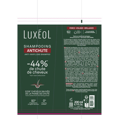 Shampooing Antichute -44% de chute de cheveux LUXEOL 