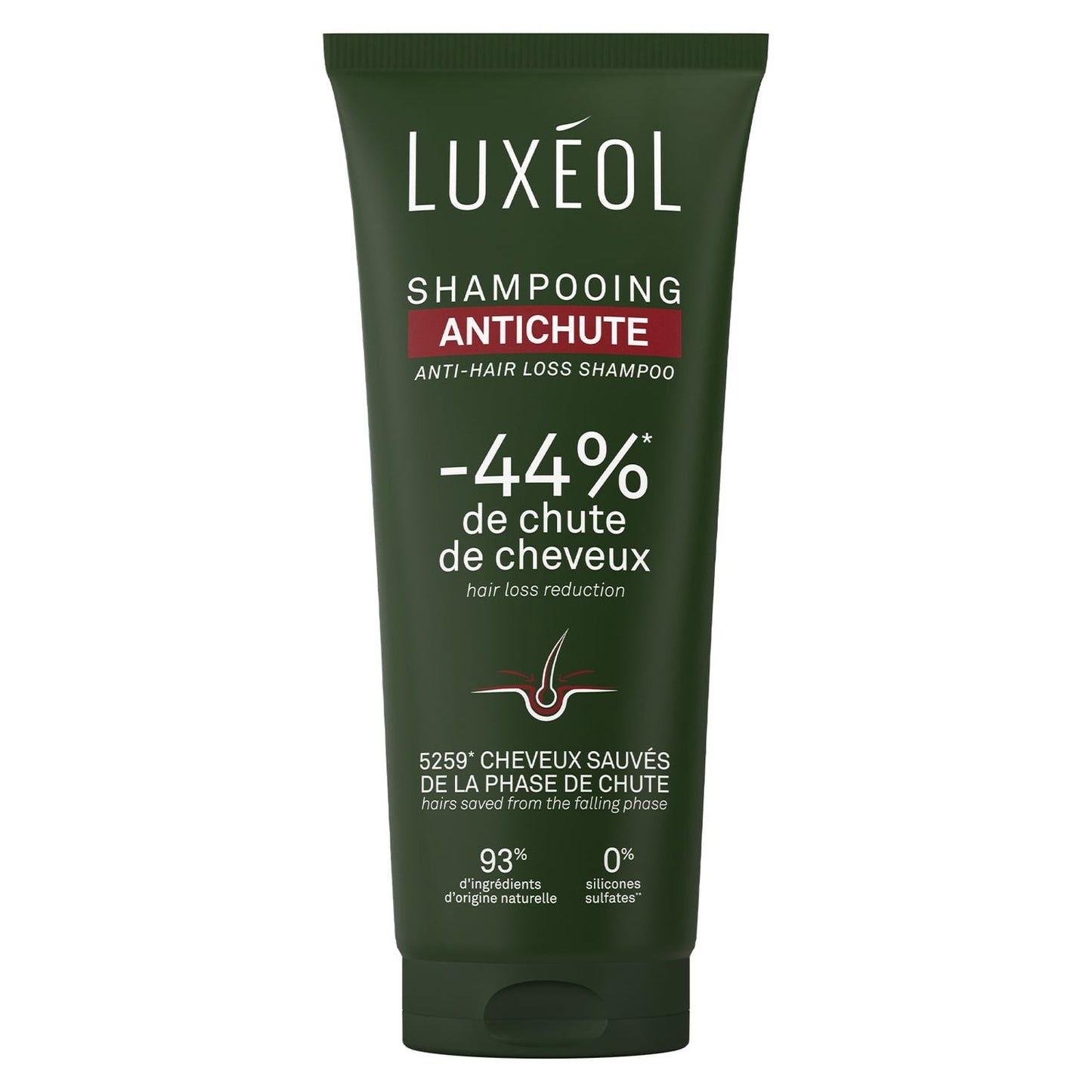 Shampooing Antichute -44% de chute de cheveux LUXEOL 