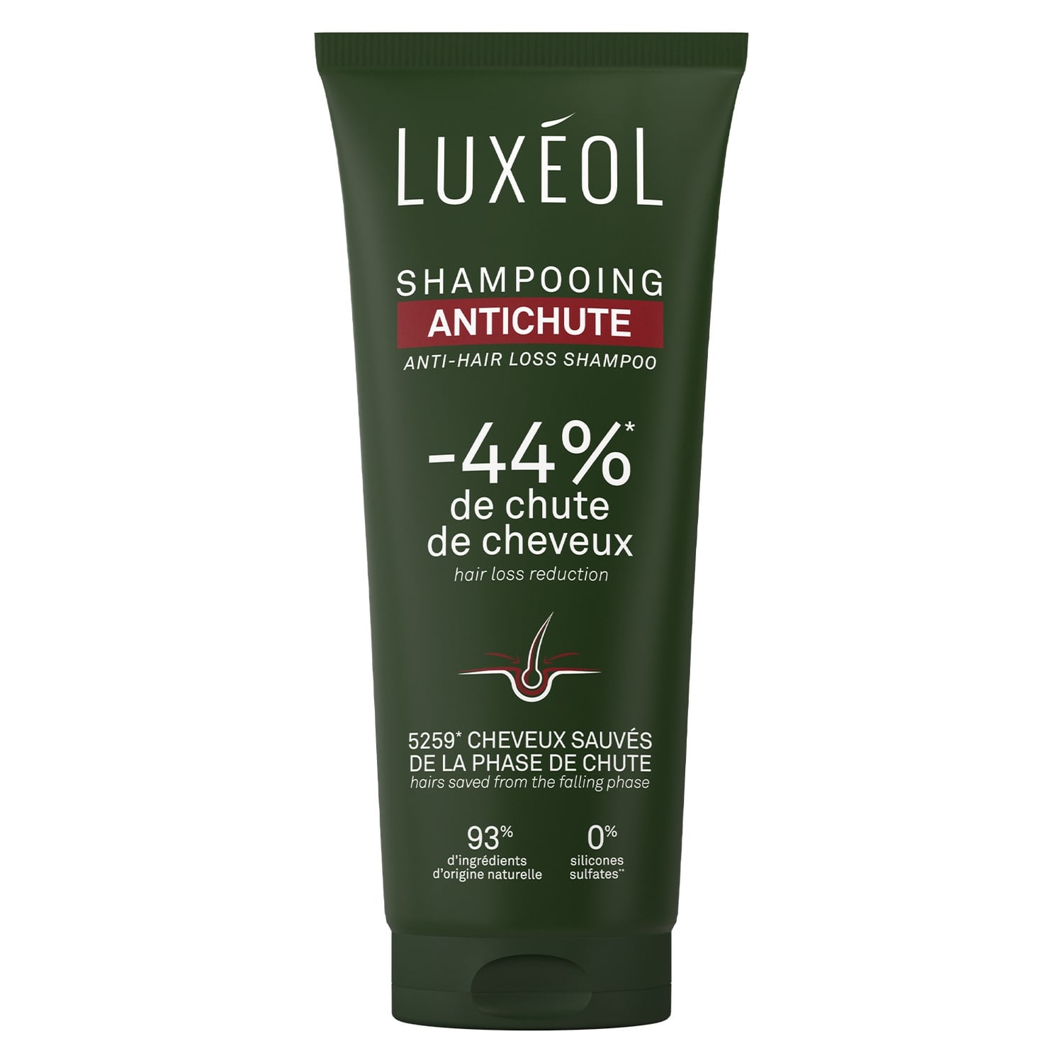 Shampooing Antichute -44% de chute de cheveux LUXEOL 