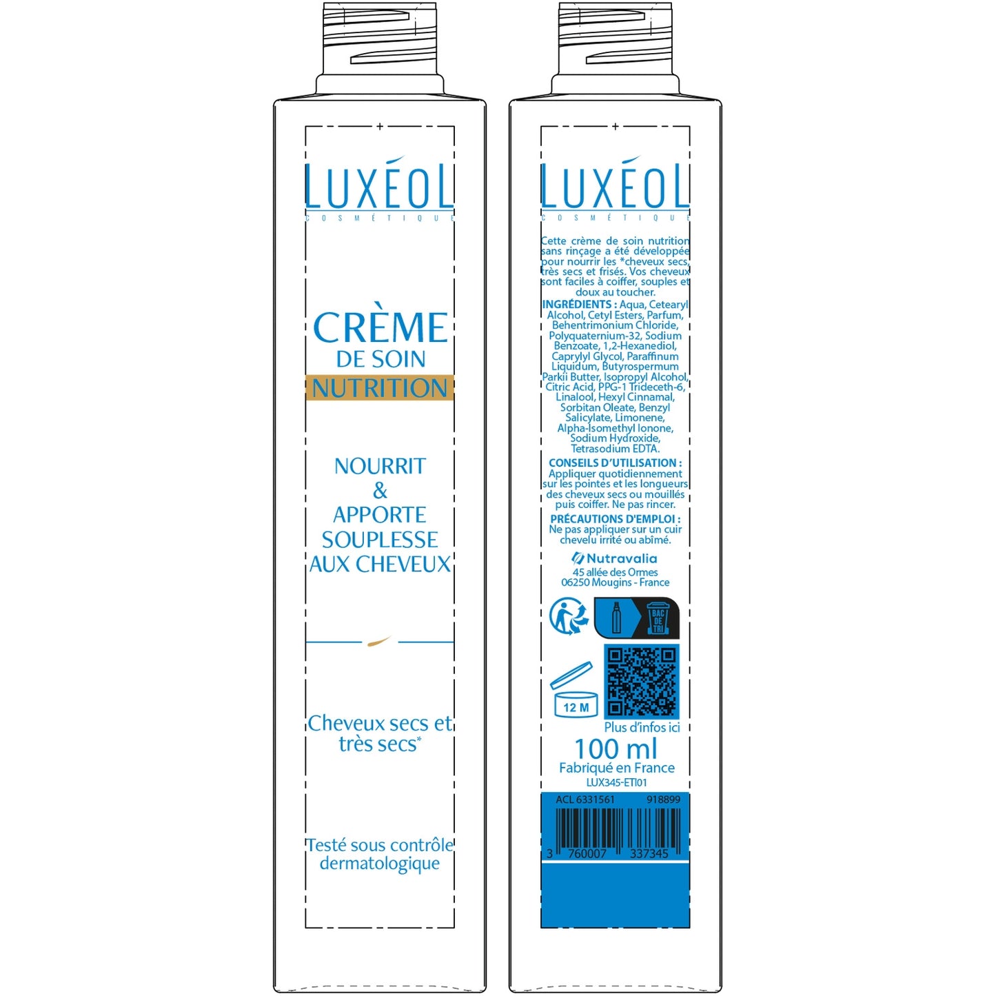 LUXEOL Nährende Pflegecreme für sehr trockenes Haar