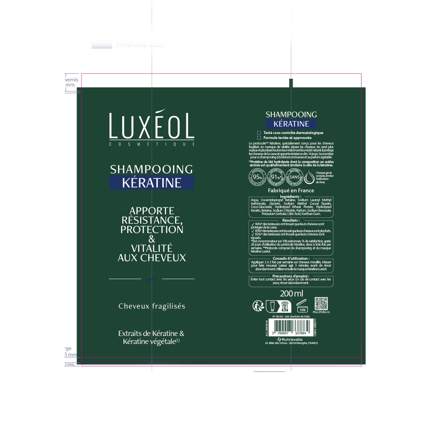 LUXEOL Keratin Resistance Schutz- und Vitalitätsshampoo für brüchiges Haar