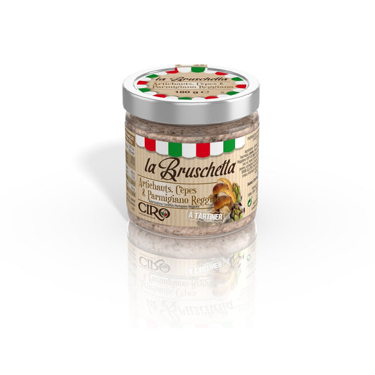 Bruschetta Tartinable Artichauts Parmigiano Reggiano & Cèpes CIRO le pot de 180g