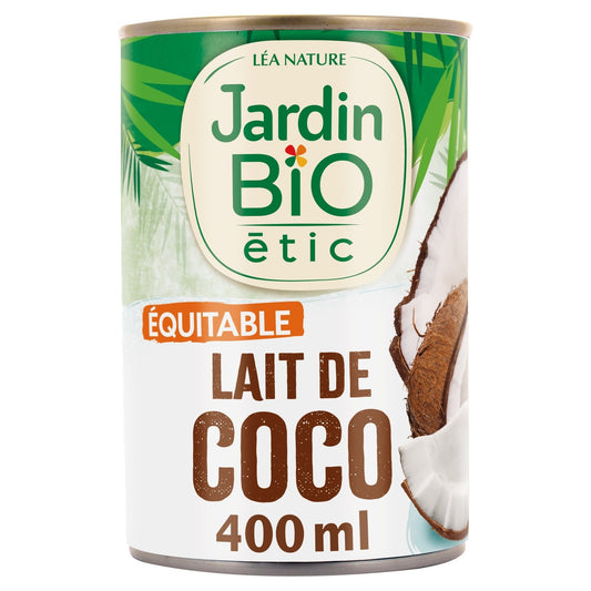 Lait de Coco Bio JARDIN BIO ETIC la boîte de 400mL