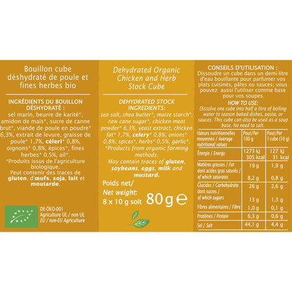 Organic Chicken Stock Cubes JARDIN BIO ETIC