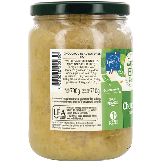 Choucroute au Naturel Bio JARDIN BIO ETIC