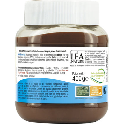 Pâte à Tartiner Noisettes/cacao Maigre KARELEA