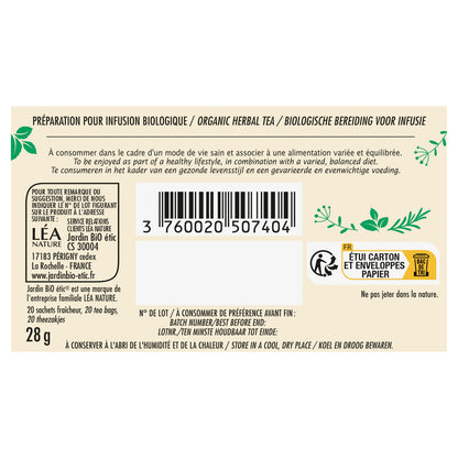 Infusion Thym Bio JARDIN BIO ETIC