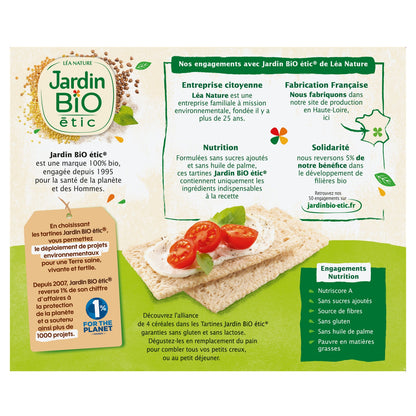 Organic Gluten-Free Multigrain Crispy Toast JARDIN BIO ETIC