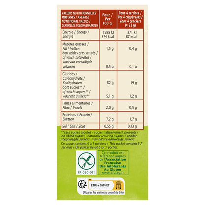 Organic Chestnut Crispy Toasts JARDIN BIO ETIC