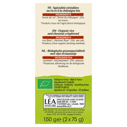 Organic Chestnut Crispy Toasts JARDIN BIO ETIC