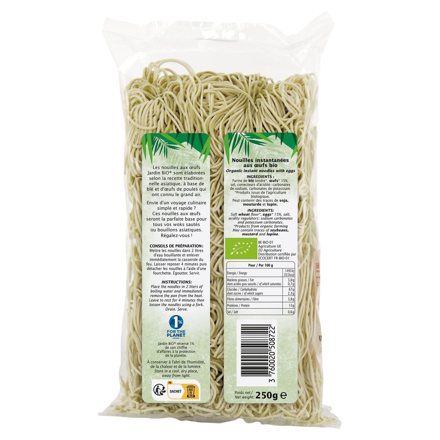 Organic Chinese Egg Noodles JARDIN BIO ETIC