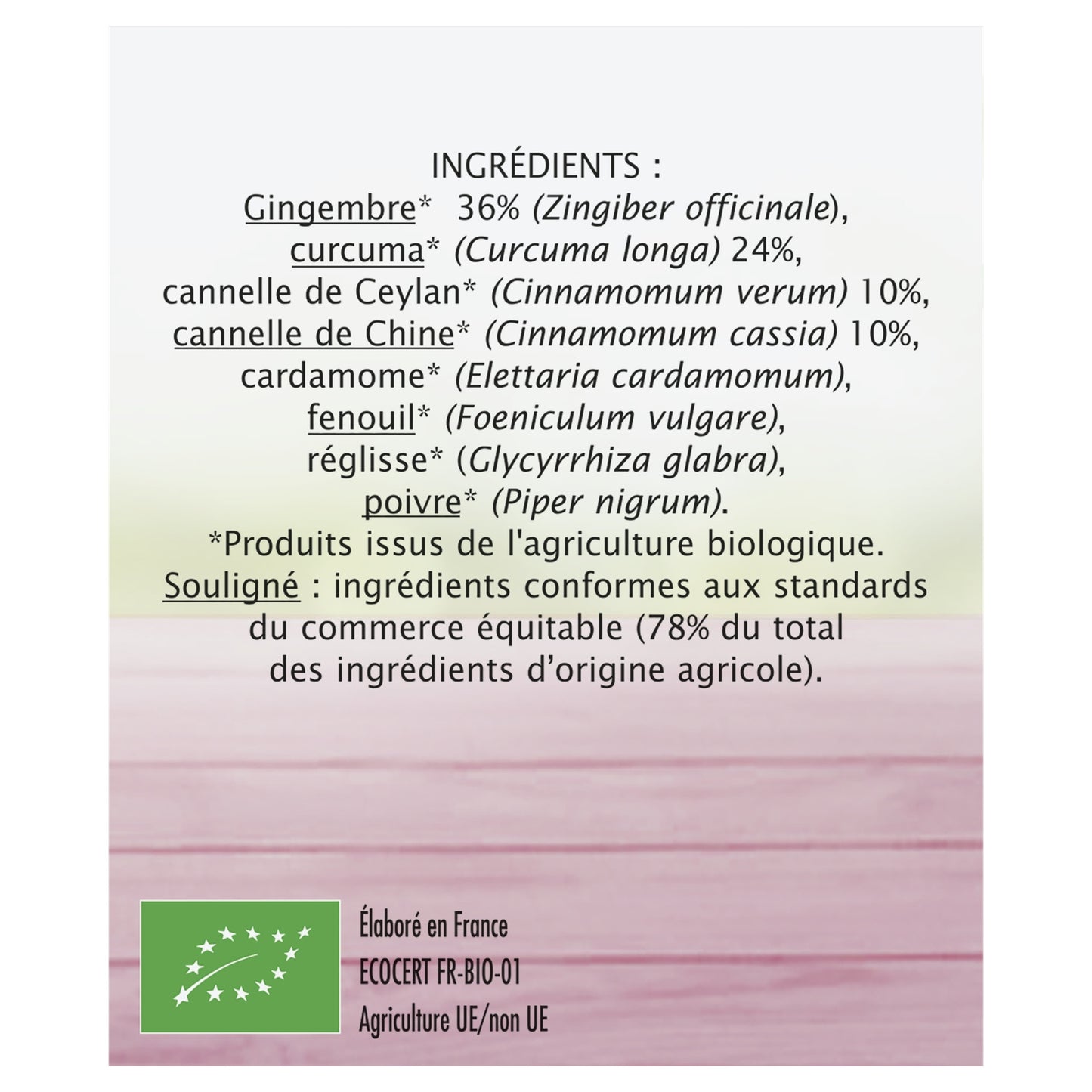 Organic Chai Turmeric Infusion JARDIN ORGANIC ETIC