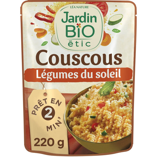 Plat Cuisiné Couscous aux Légumes du Soleil Bio JARDIN BIO ETIC le sachet de 220g