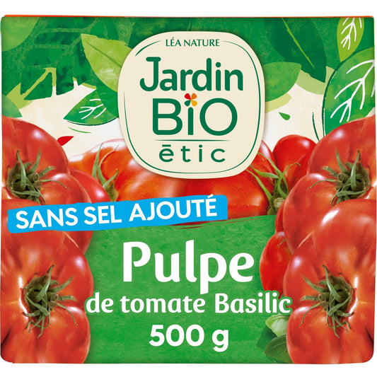 Pulpe Tomate au Basilic Bio JARDIN BIO ETIC la brique de 500g