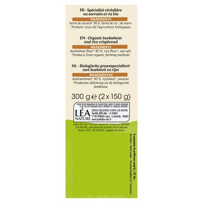 Organic Buckwheat Crispy Toasts JARDIN BIO ETIC