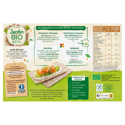Organic Buckwheat Crispy Toasts JARDIN BIO ETIC