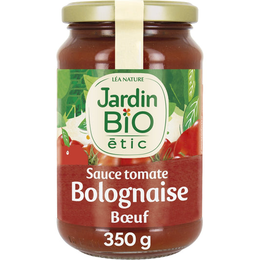 Sauce Tomate Bolognaise au Boeuf Bio JARDIN BIO ETIC le bocal de 350g