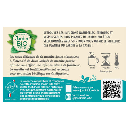 Infusion Menthe Bio JARDIN BIO ETIC
